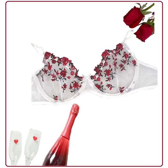 Sexy See Through White Lace Bra compare to Victoria Secret - Picture 7 of 10